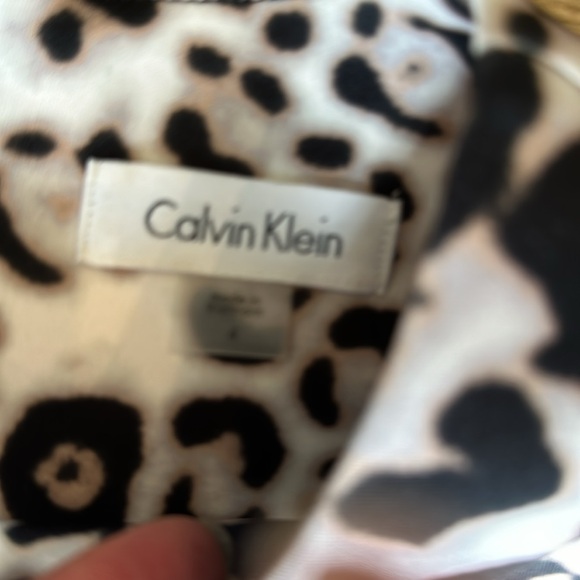 Calvin Klein Leopard Pattern Sheath Dress Size 4 - Picture 2 of 4